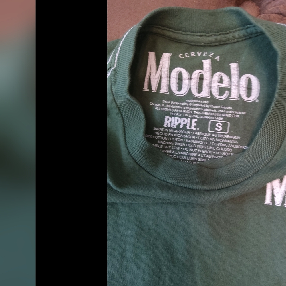 Olive Green Modelo Logo Tee - Picture 2 of 4
